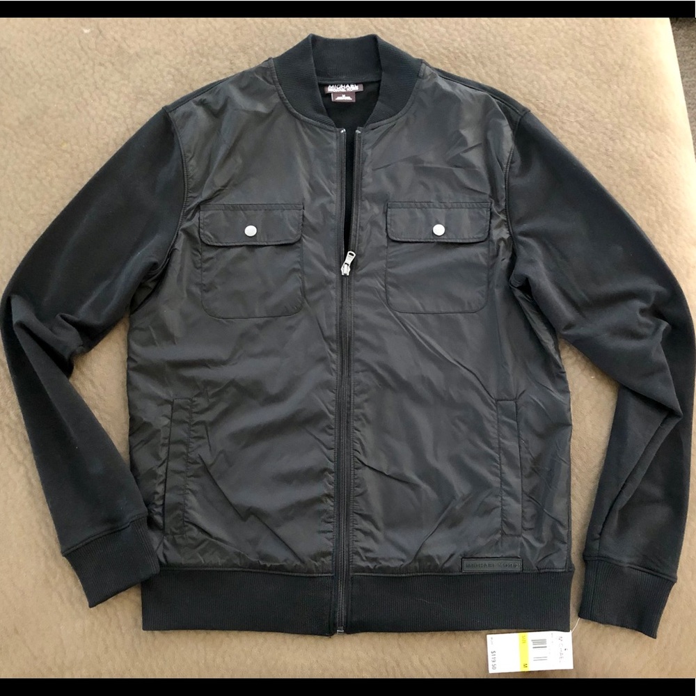 Michael Kors Black Full Zip Light Jacket Medium